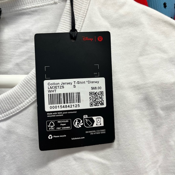 lululemon athletica White Mickey Mouse Men's Tee - Picture 4 of 5